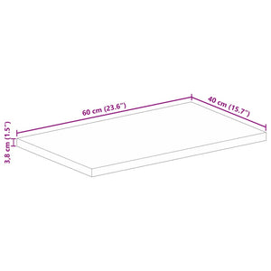 vidaXL Plateau de table 60x40x3,8 cm Rectangulaire Bois d'acacia massif