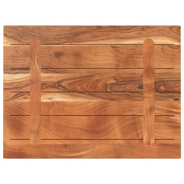 Akazie Tischplatte Massivholz 80x50 cm