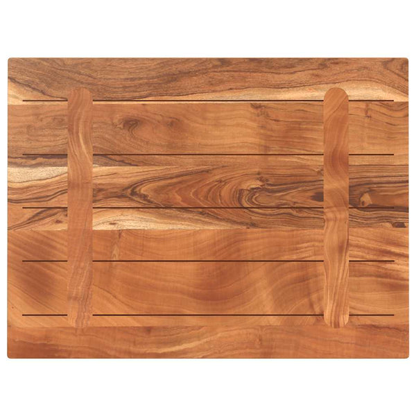vidaXL Plateau de table 80x60x3,8 cm Rectangulaire Bois d'acacia massif