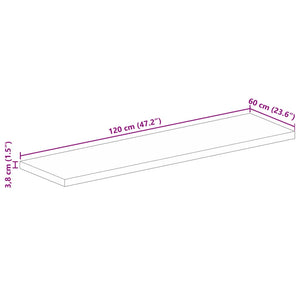 Massivholz Akazie Tischplatte 120x60 cm