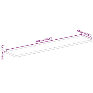 Massivholz Tischplatte Akazie 140x60 cm