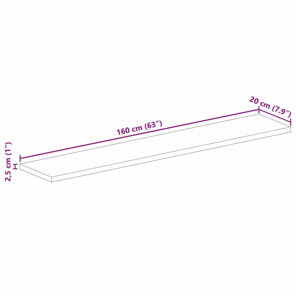 Massive Altholz Tischplatte 160x20 cm