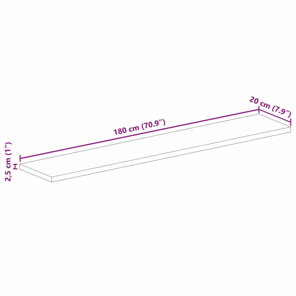 Massive Altholz Tischplatte 180x20 cm