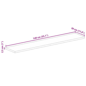 Massive Altholz Tischplatte 140x30 cm