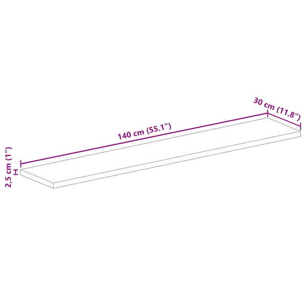 Massive Altholz Tischplatte 140x30 cm
