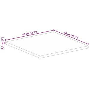 Quadratische Tischplatte Altholz 40x40 cm