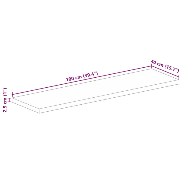Massive Altholz Tischplatte 100x40 cm
