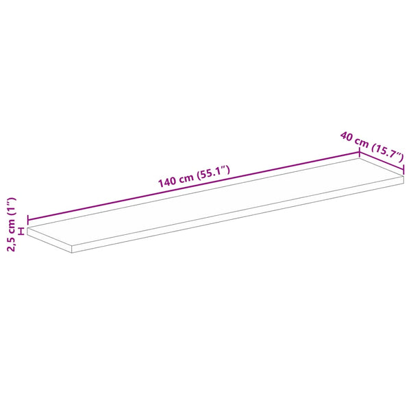 Massive Altholz Tischplatte 140x40 cm