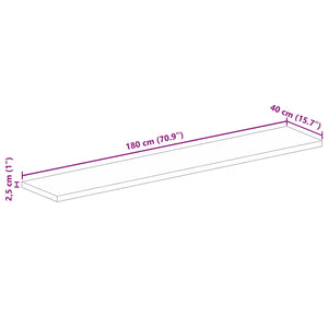 Massive Altholz Tischplatte 180x40 cm