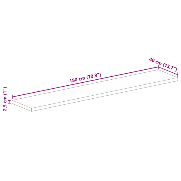 Massive Altholz Tischplatte 180x40 cm
