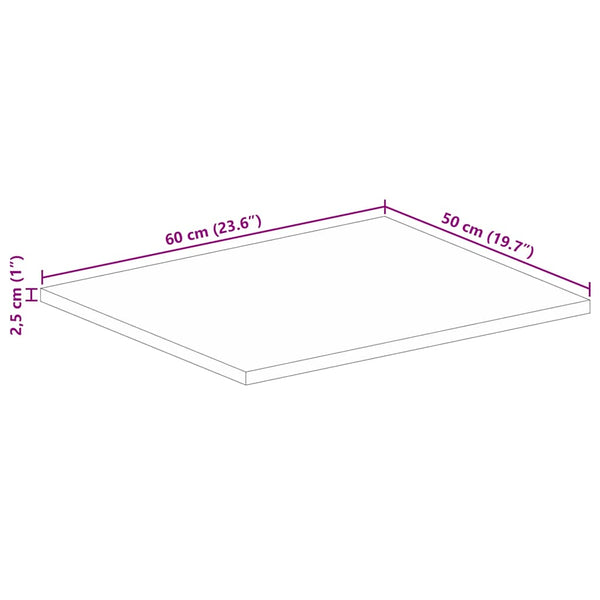 Massive Altholz Tischplatte 60x50 cm