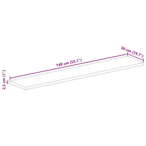 Massive Altholz Tischplatte 140x50 cm