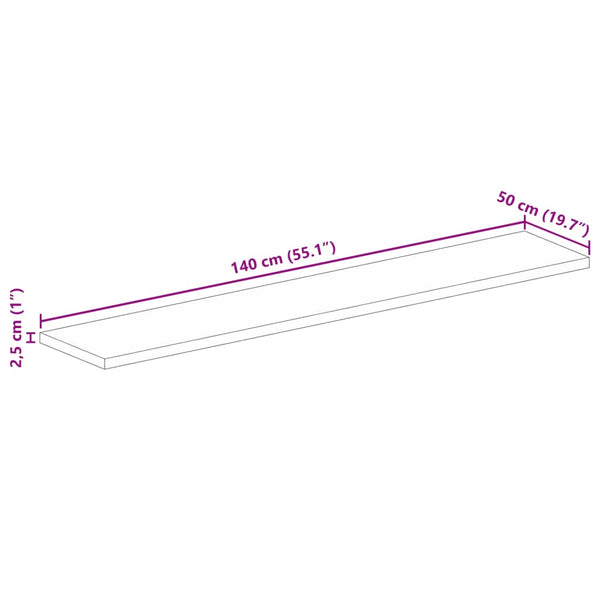 Massive Altholz Tischplatte 140x50 cm