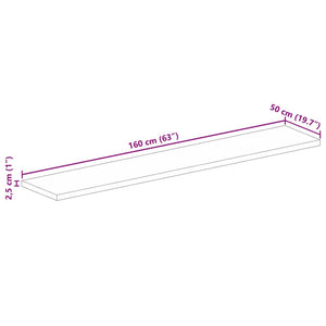 Massive Altholz Tischplatte 160x50 cm