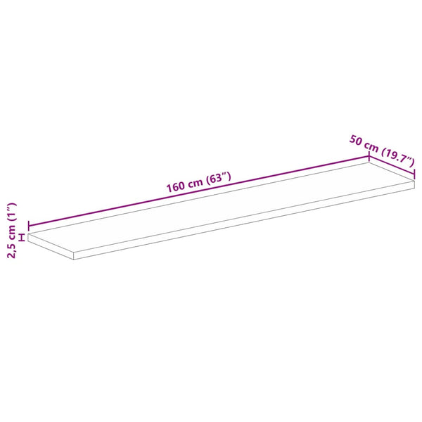 Massive Altholz Tischplatte 160x50 cm