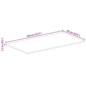 Massive Altholz Tischplatte 120x60 cm