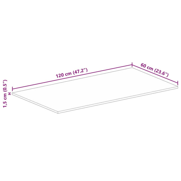 Massive Altholz Tischplatte 120x60 cm