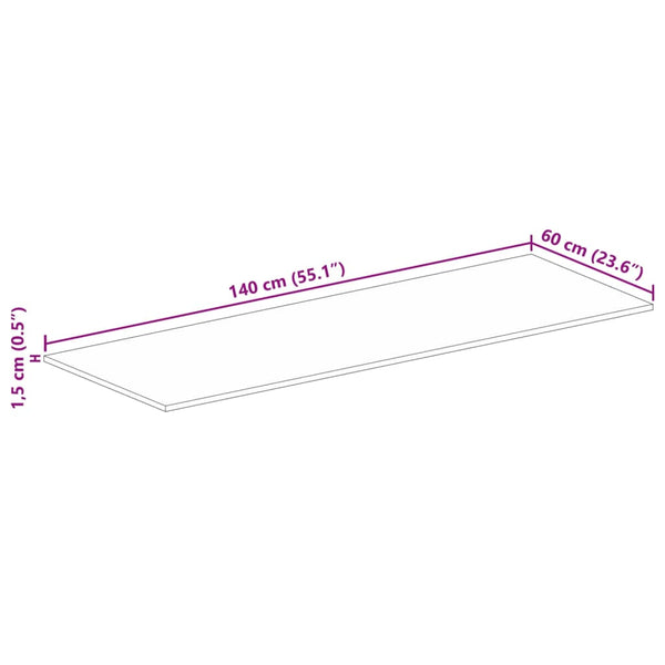 Massive Altholz Tischplatte 140x60 cm
