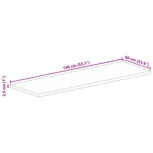 Massive Altholz Tischplatte 140x60 cm