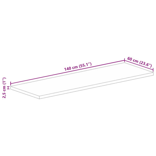 Massive Altholz Tischplatte 140x60 cm