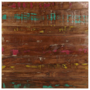 Quadratische Tischplatte Altholz 70x70 cm