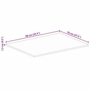 Massive Altholz Tischplatte 90x70 cm