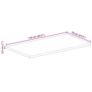 Massive Altholz Tischplatte 110x70 cm