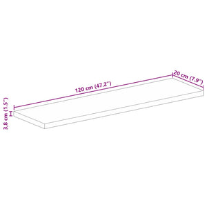Massive Altholz Tischplatte 120x20 cm