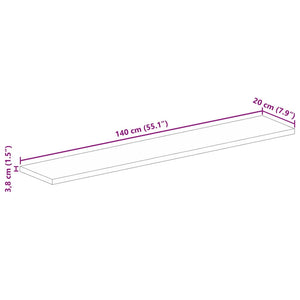 Massive Altholz Tischplatte 140x20 cm