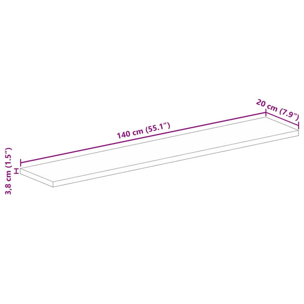 Massive Altholz Tischplatte 140x20 cm