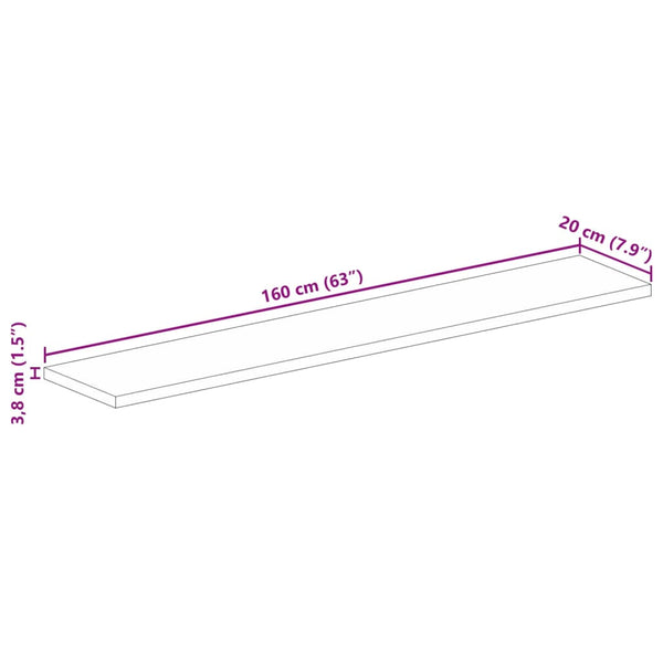 Massive Altholz Tischplatte 160x20 cm
