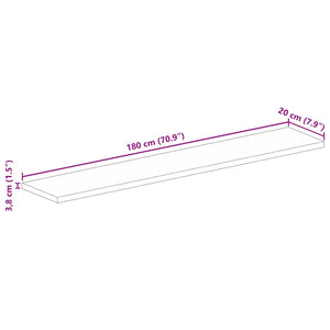 Massive Altholz Tischplatte 180x20 cm