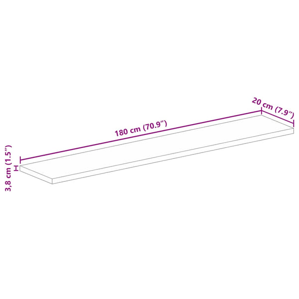 Massive Altholz Tischplatte 180x20 cm