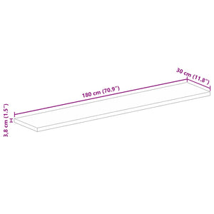 Massive Altholz Tischplatte 180x30 cm