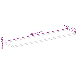 Massive Altholz Tischplatte 140x40 cm