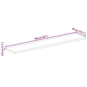 Massive Altholz Tischplatte 160x40 cm