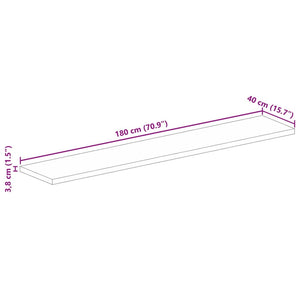 Massive Altholz Tischplatte 180x40 cm