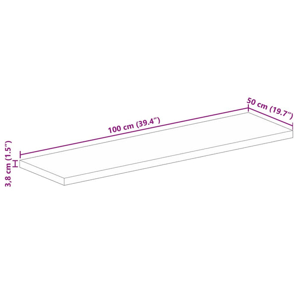 Massive Altholz Tischplatte 100x50 cm