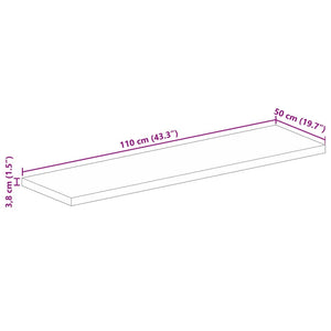 Massive Altholz Tischplatte 110x50 cm