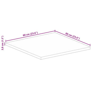 Quadratische Tischplatte Altholz 60x60 cm