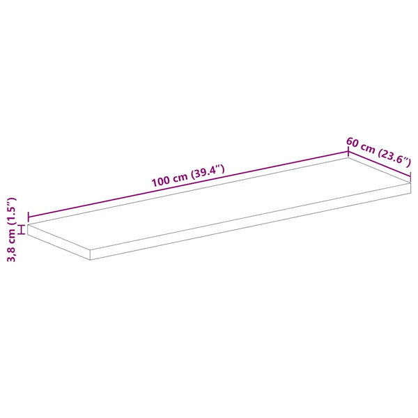 Massive Altholz Tischplatte 100x60 cm