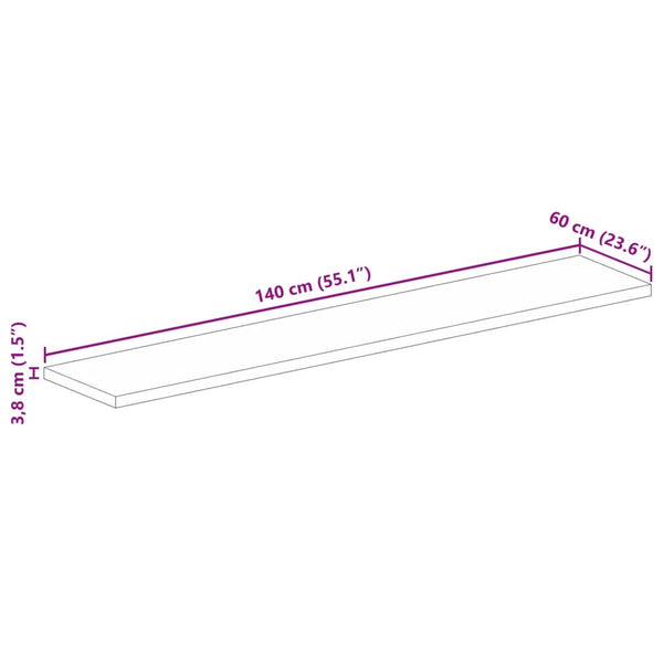 Massive Altholz Tischplatte 140x60 cm