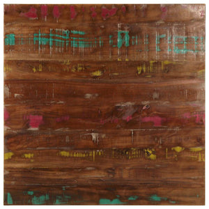 Quadratische Altholz Tischplatte 70x70 cm