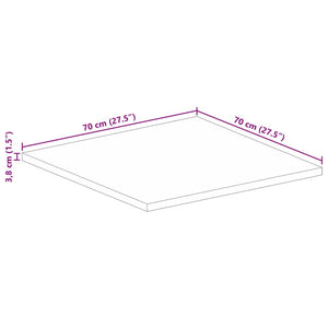 Quadratische Altholz Tischplatte 70x70 cm