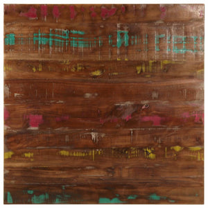 Quadratische Tischplatte Altholz 80x80 cm