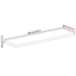 Massive Altholz Tischplatte 100x80 cm