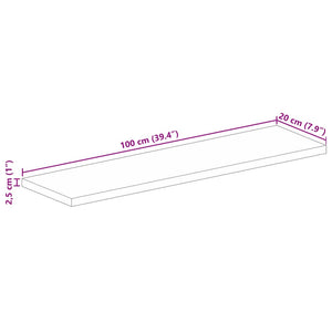Massive Altholz Tischplatte 100x20 cm