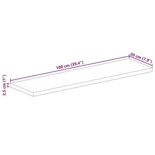 Massive Altholz Tischplatte 100x20 cm
