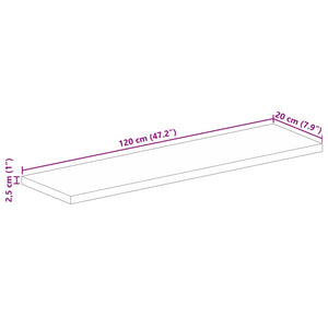 Massive Altholz Tischplatte 120x20 cm