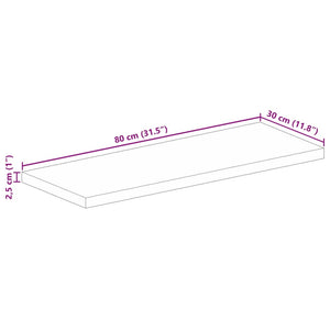 Massivholz Tischplatte Mango 80x30 cm